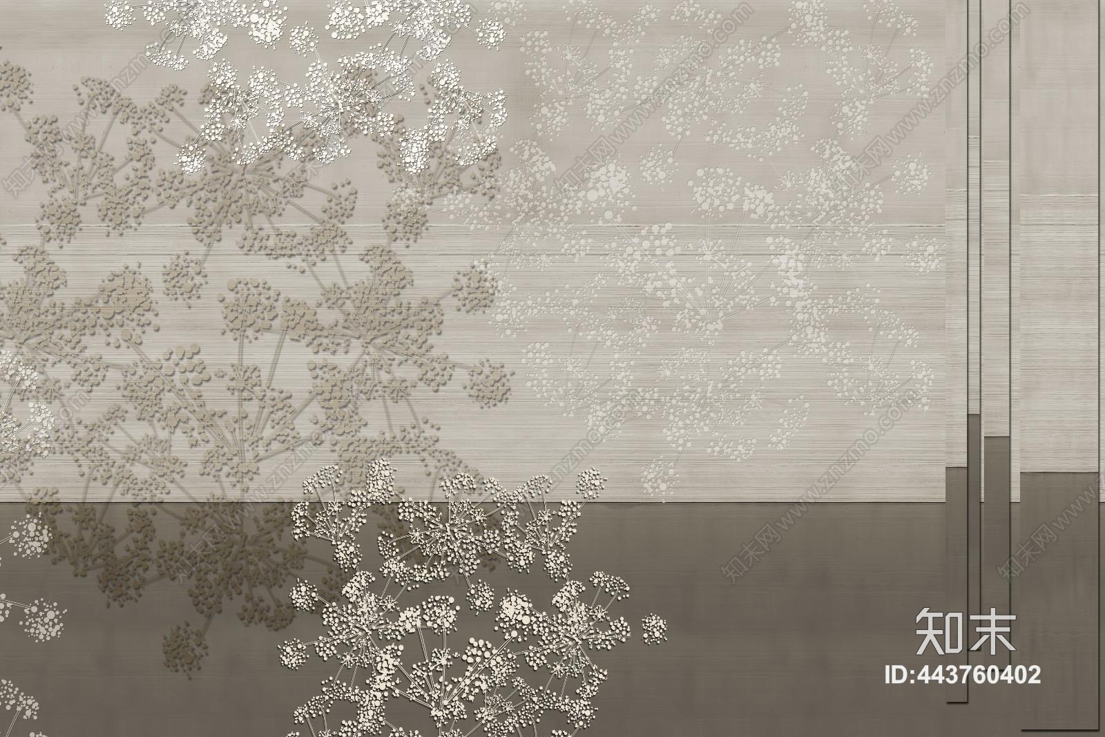 现代灰色白花纹暖色系装饰壁纸贴图下载【ID:443760402】