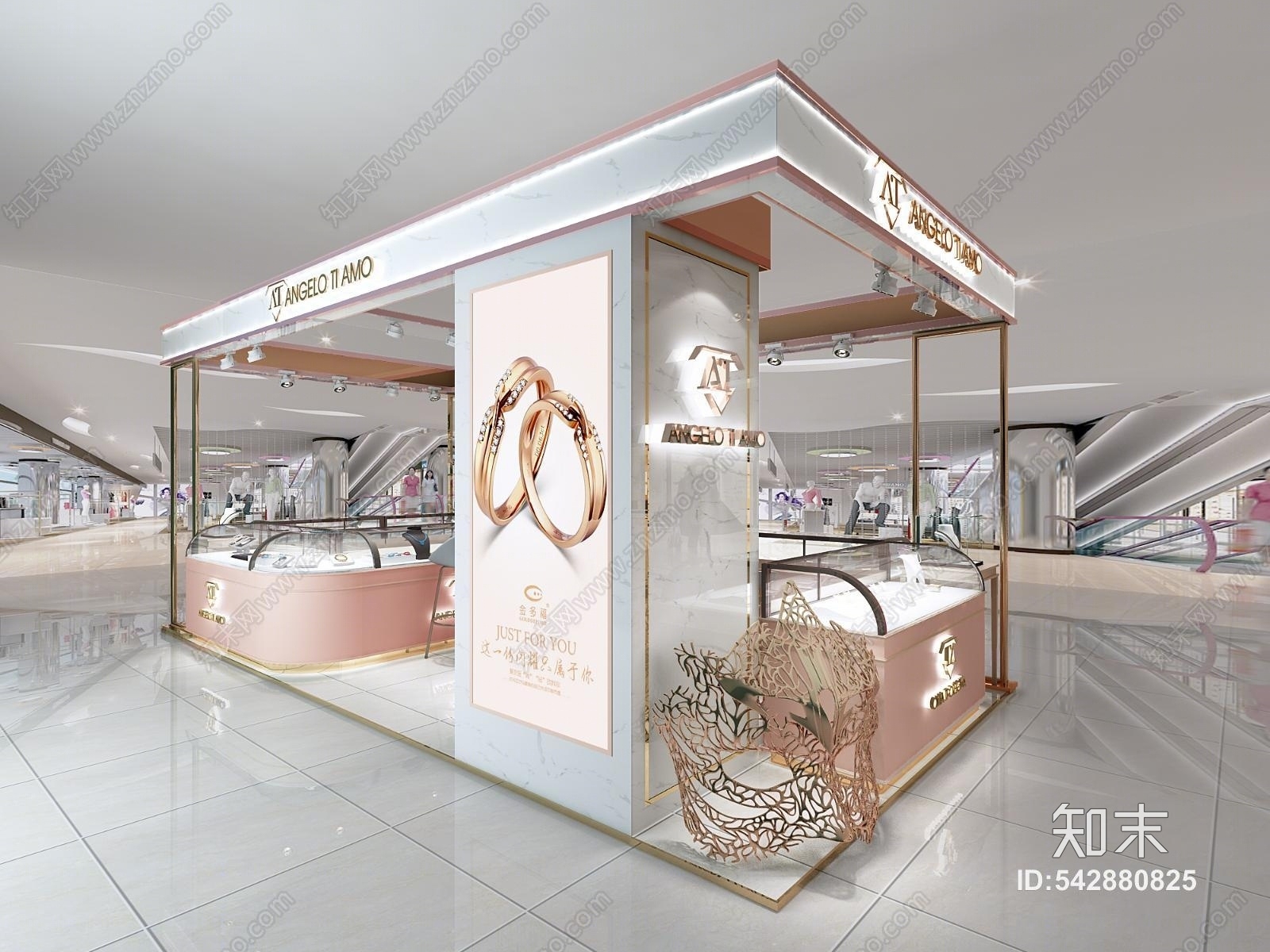 北欧商场珠宝店3D模型下载【ID:542880825】
