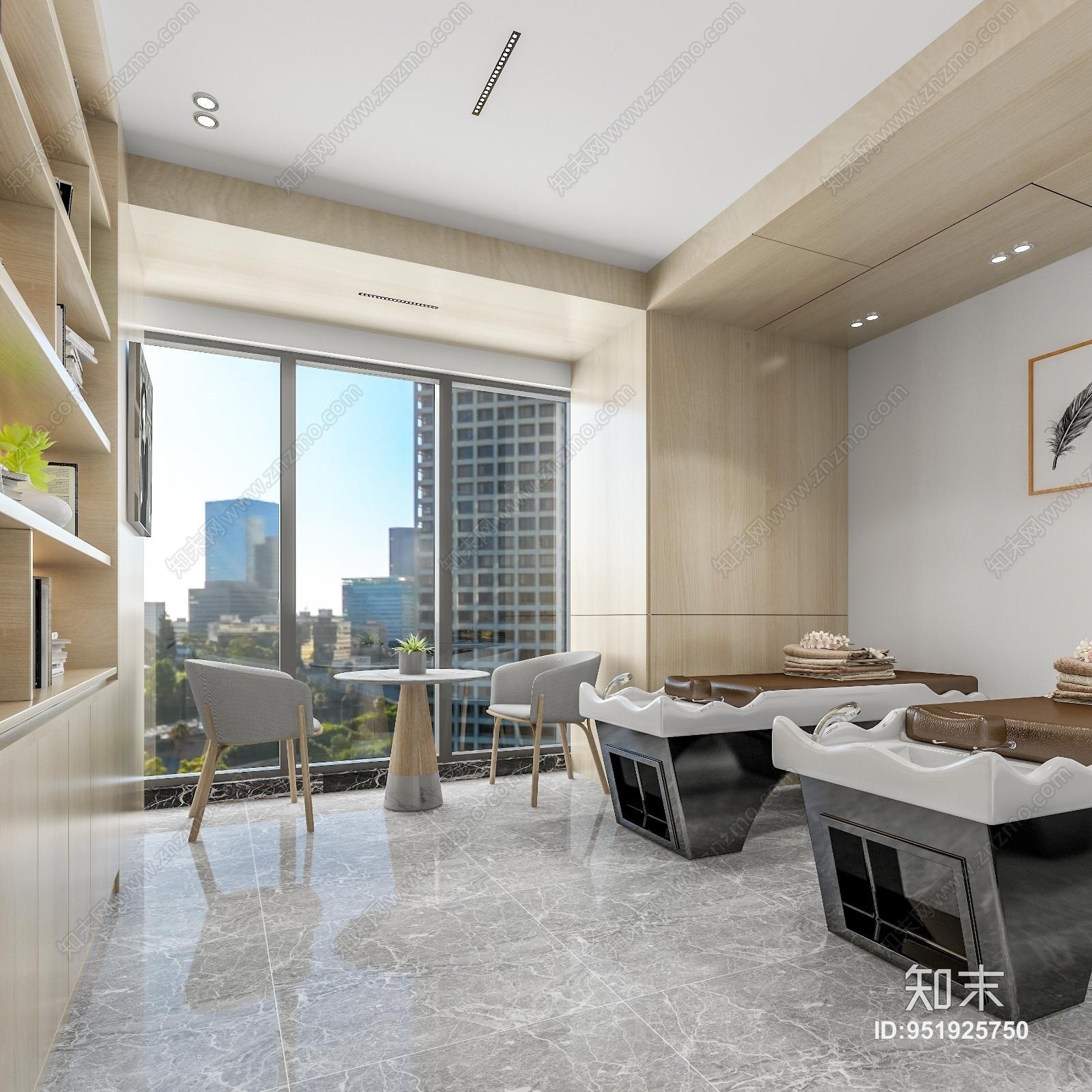 新中式理发店3D模型下载【ID:951925750】