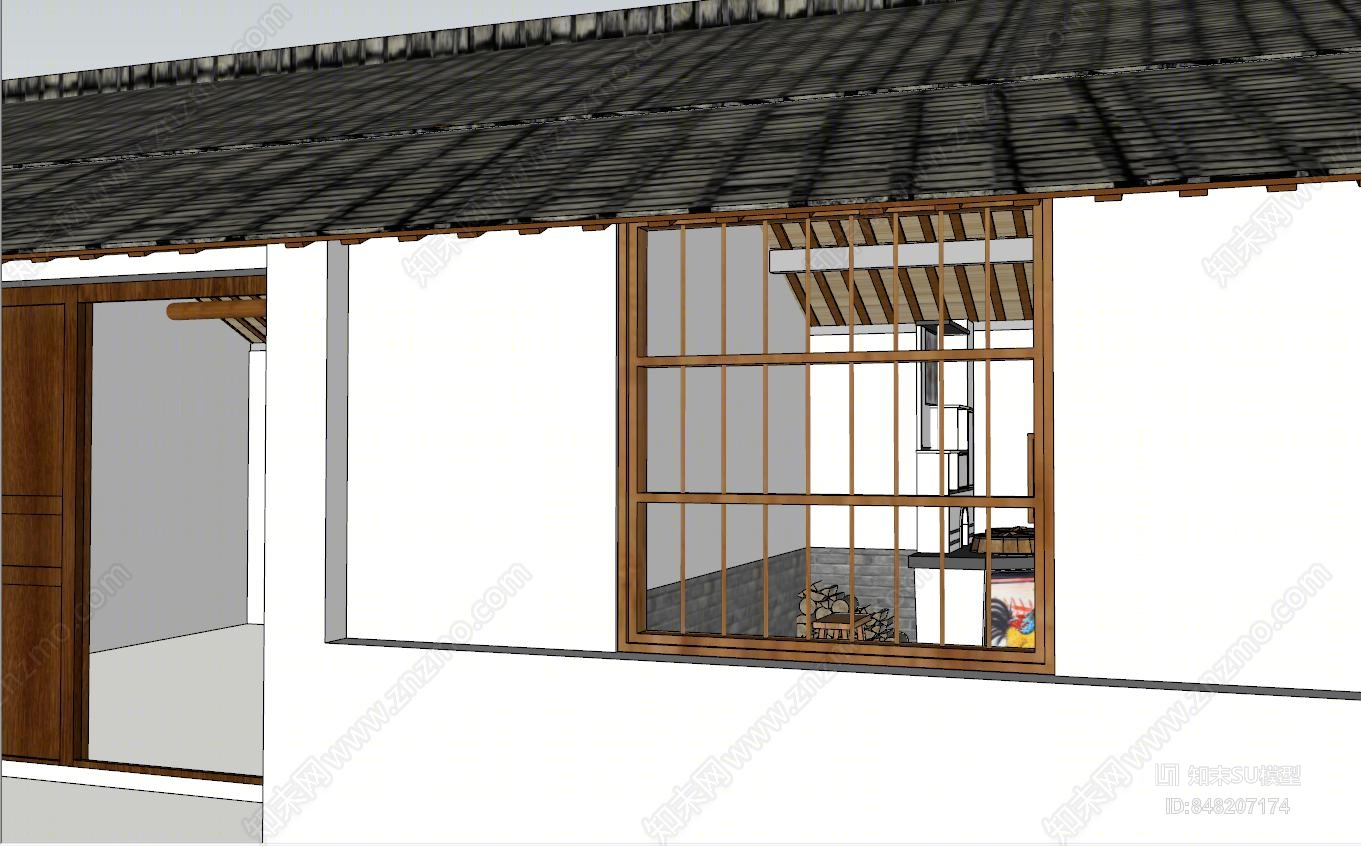 中式风格灶台SU模型下载【ID:848207174】