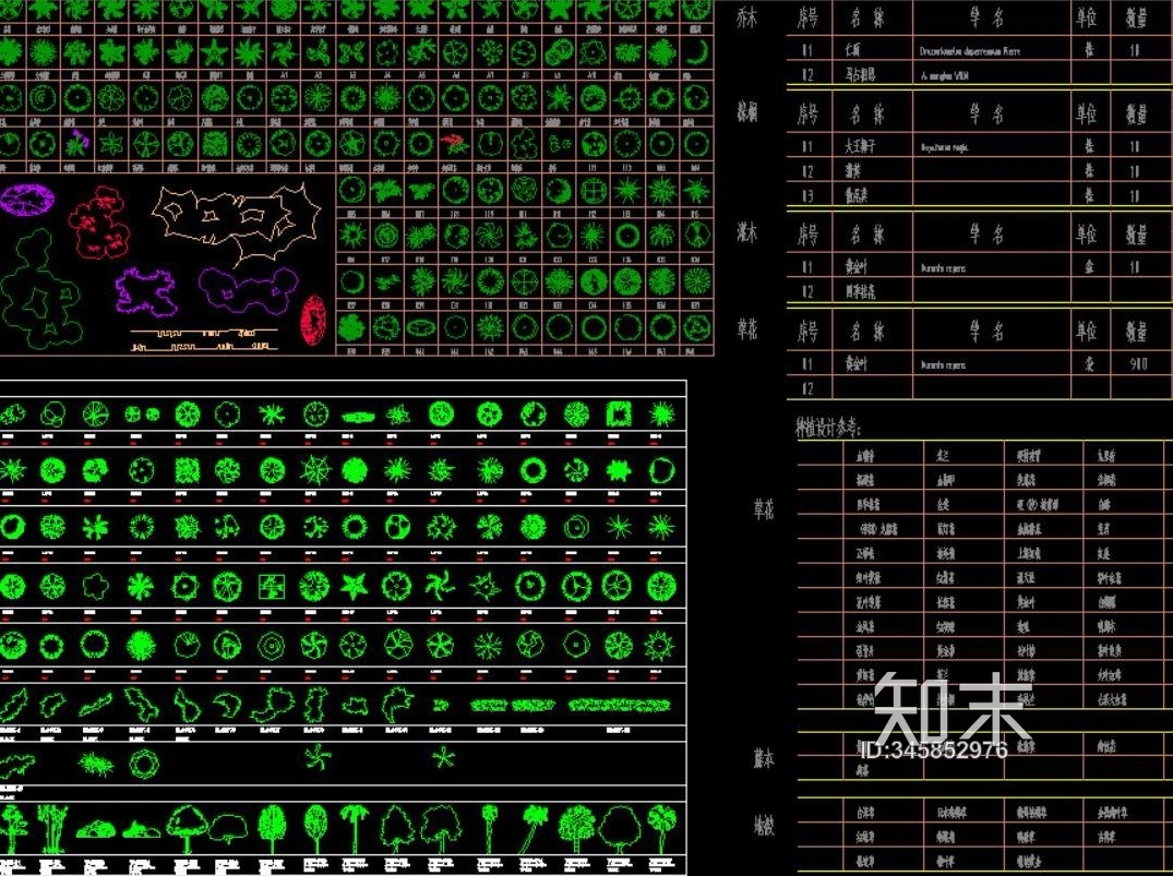 CAD景观图库cad施工图下载【ID:345852976】
