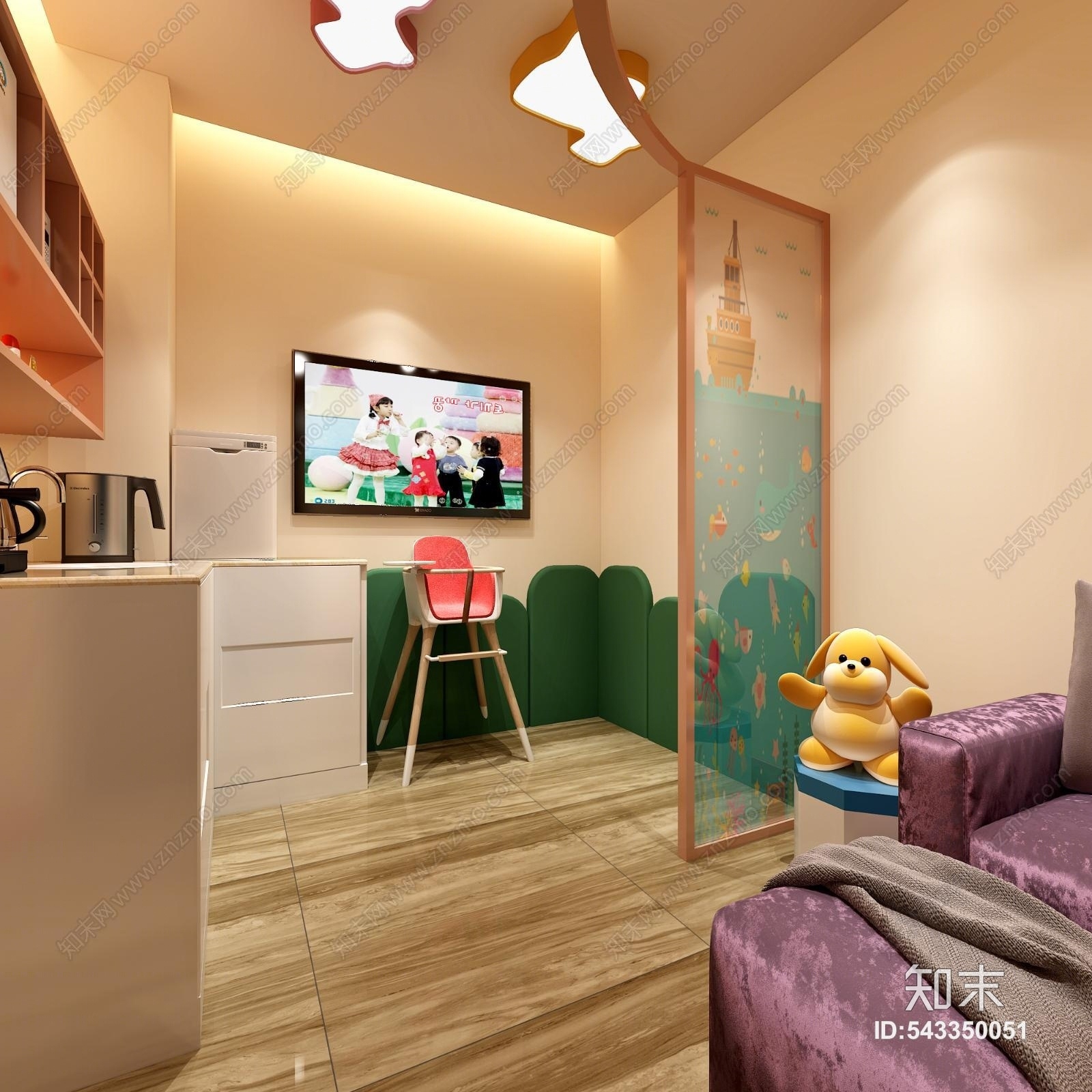 后现代育婴室3D模型下载【ID:543350051】