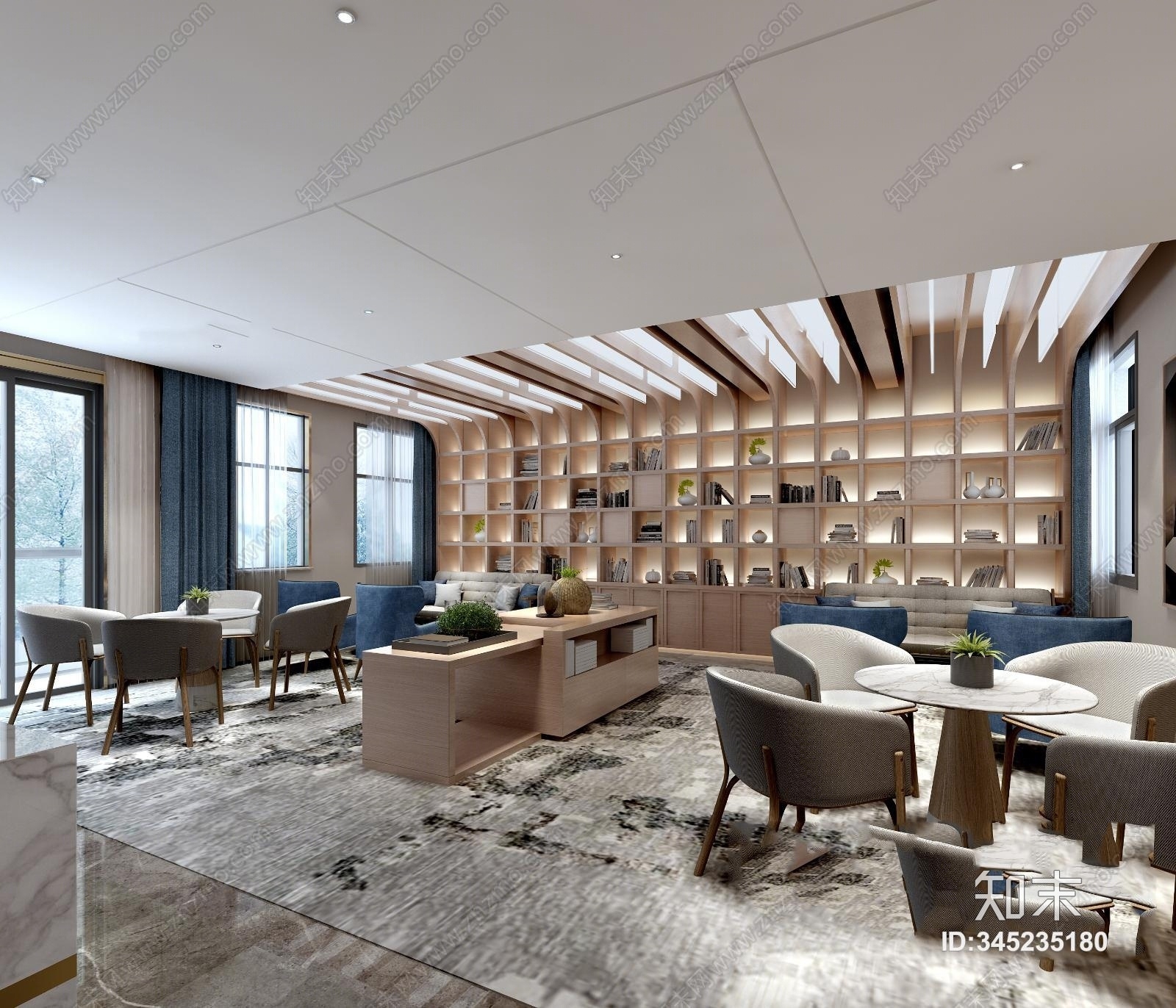 北欧茶餐厅3D模型下载【ID:345235180】