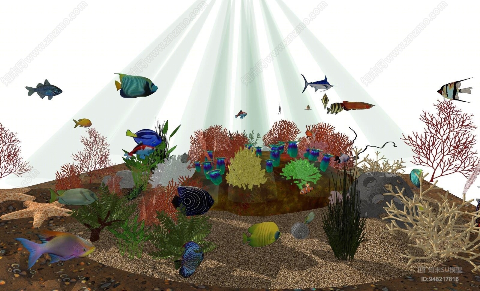 现代风格儿童玩耍水池SU模型下载【ID:948217816】