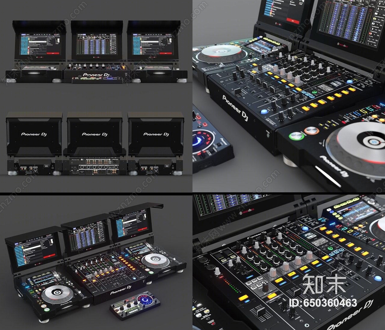 现代DJ调音打碟机3D模型下载【ID:650360463】