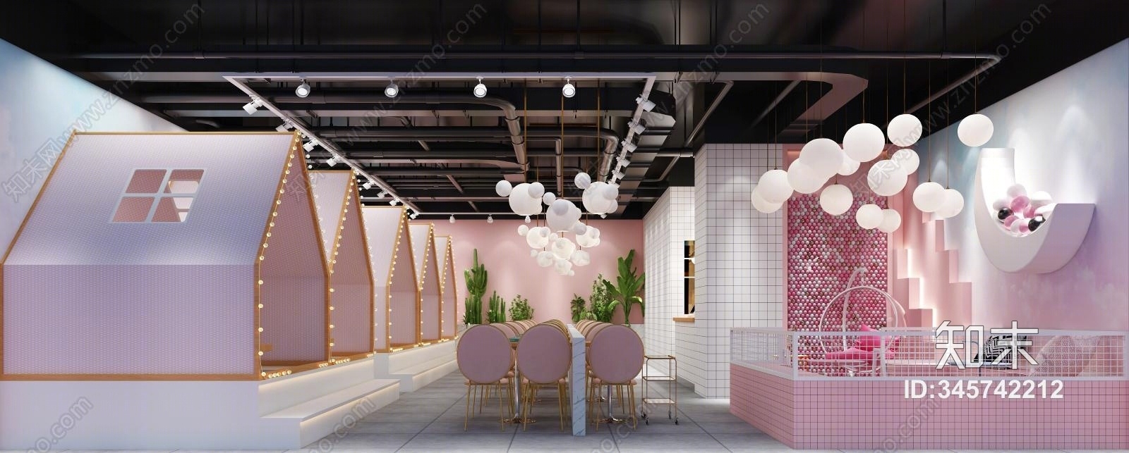 北欧帐篷火锅店3D模型下载【ID:345742212】