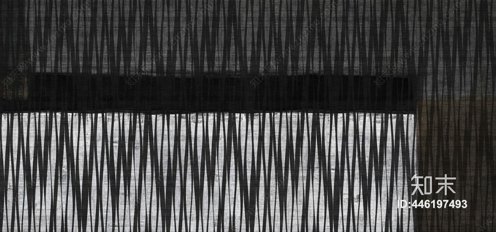 现代黑白抽象线条装饰壁纸壁画贴图下载【ID:446197493】