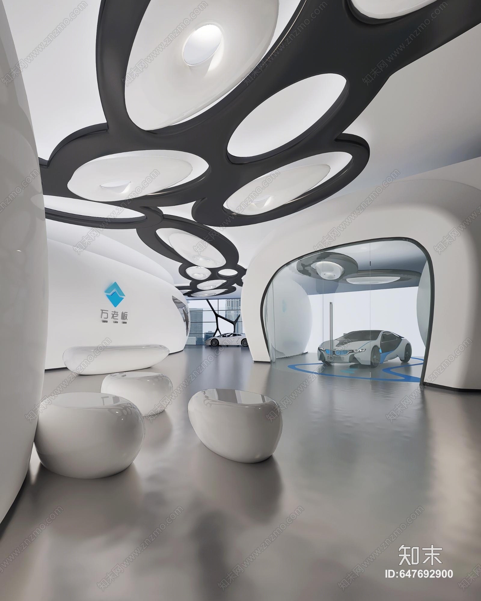 现代汽车4s店展厅3D模型下载【ID:647692900】