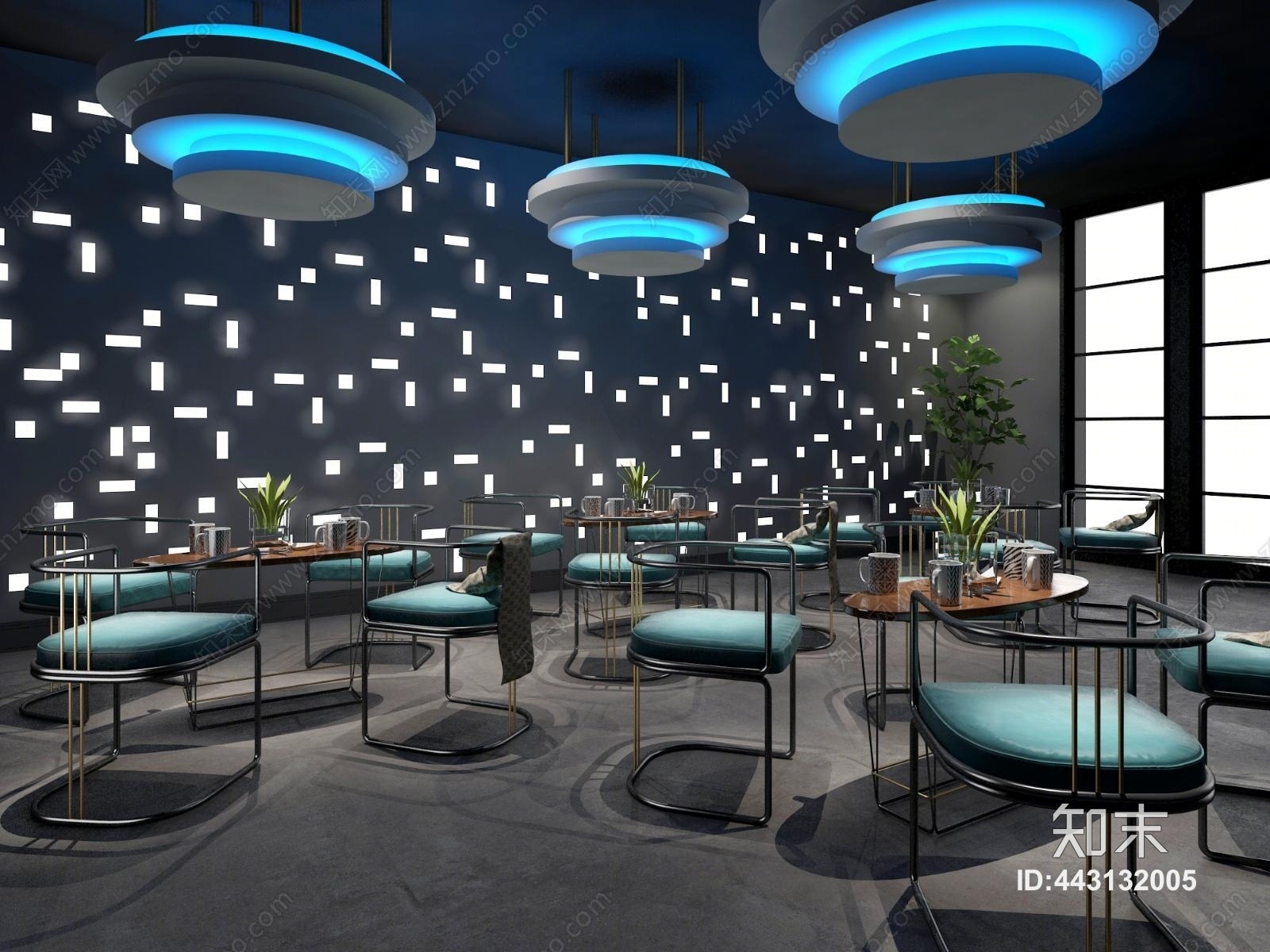 现代音乐主题餐厅3D模型下载【ID:443132005】