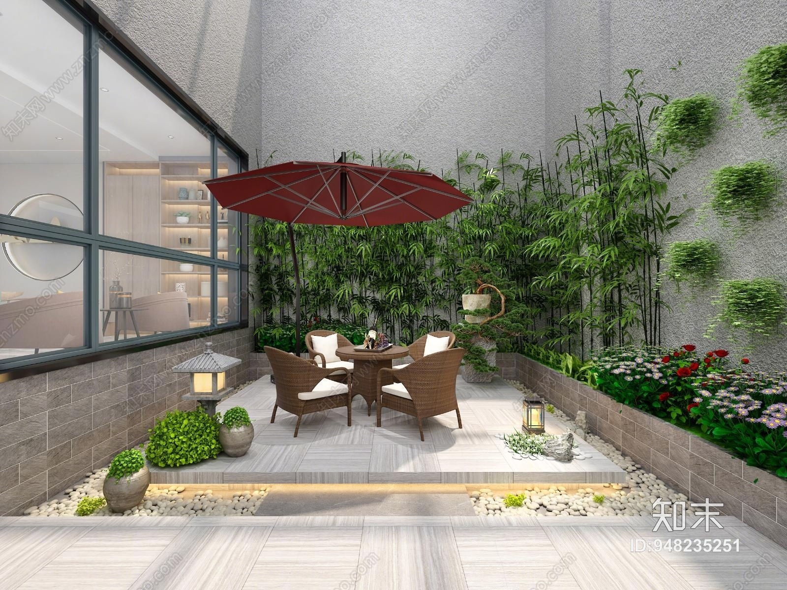 现代露台3D模型下载【ID:948235251】