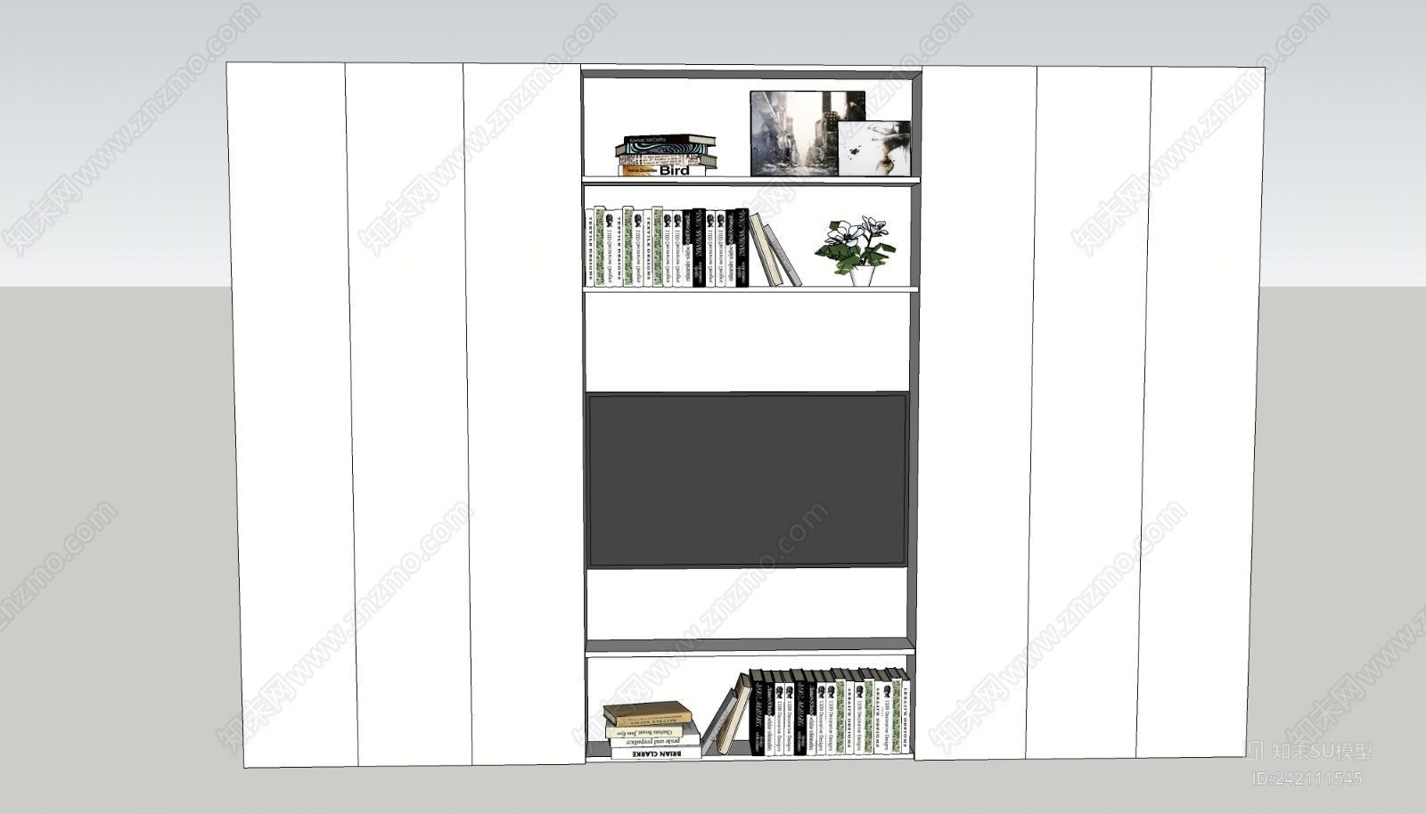 电视柜SU模型下载【ID:242111545】