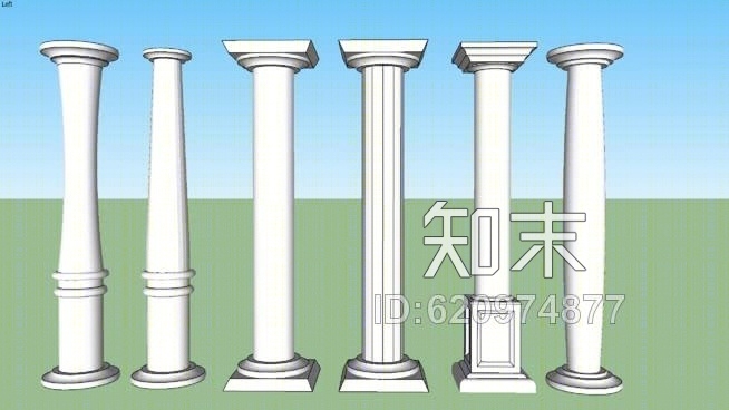 皮拉柱SU模型下载【ID:620974877】