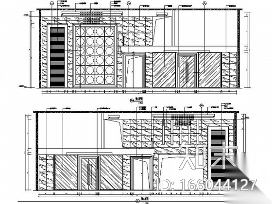 某高速公路服务区综合楼大堂装修施工图（含效果）cad施工图下载【ID:166044127】