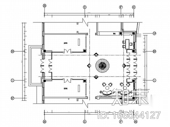 某高速公路服务区综合楼大堂装修施工图（含效果）cad施工图下载【ID:166044127】