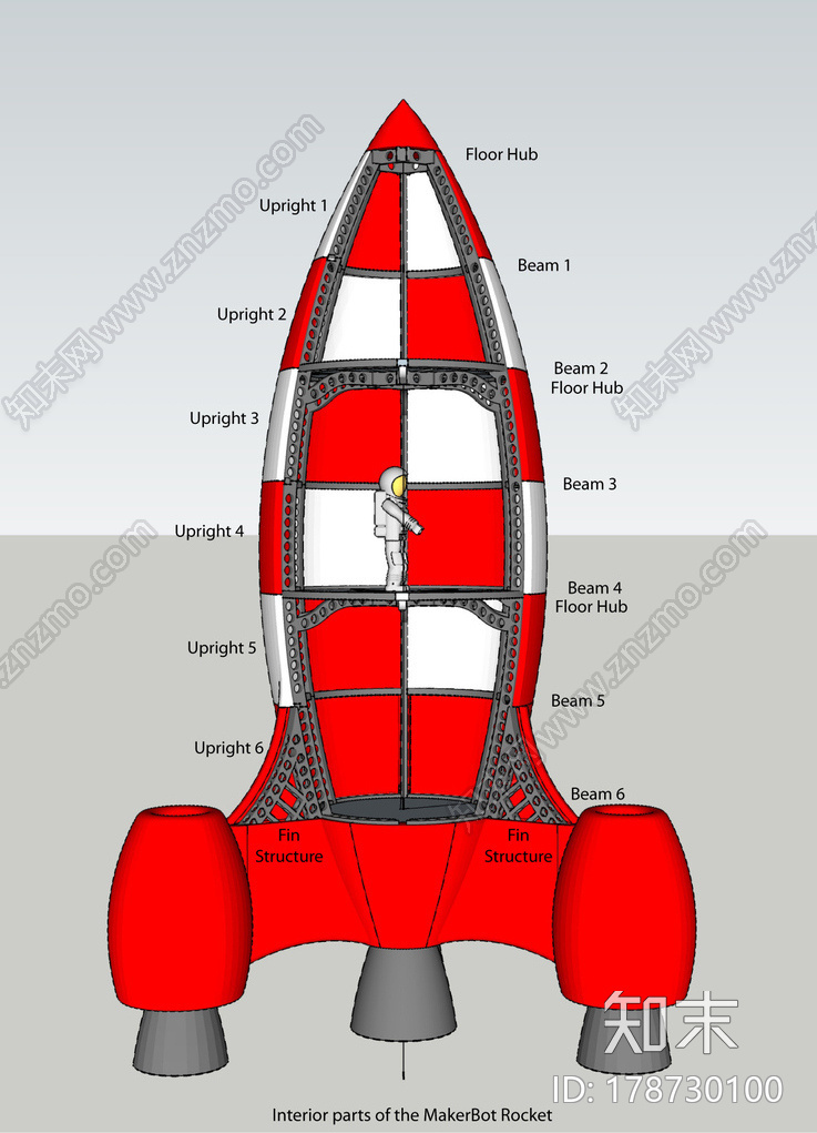 太空火箭主题的玩偶物3d打印模型下载【ID:178730100】