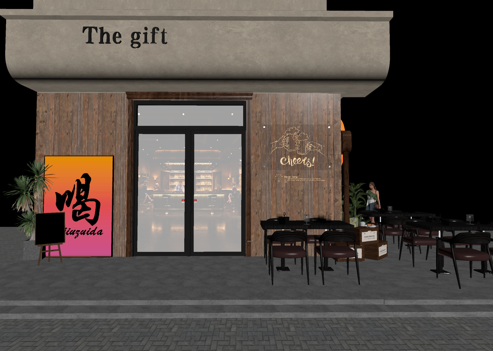 美式咖啡厅3D模型下载【ID:1214932681】