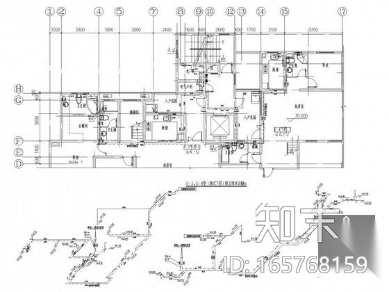 [河南]高档住宅小区给排水消防及天然气系统施工图cad施工图下载【ID:165768159】