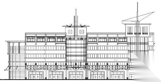 江苏省某六层底商办公楼建筑施工图cad施工图下载【ID:151432128】