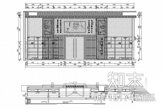 [江西]优雅中式风格商务茶馆室内装修图（含效果图）cad施工图下载【ID:161747155】