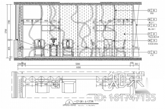 [江西]优雅中式风格商务茶馆室内装修图（含效果图）cad施工图下载【ID:161747155】