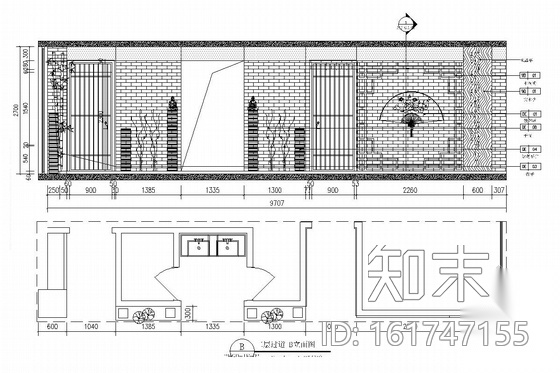 [江西]优雅中式风格商务茶馆室内装修图（含效果图）cad施工图下载【ID:161747155】