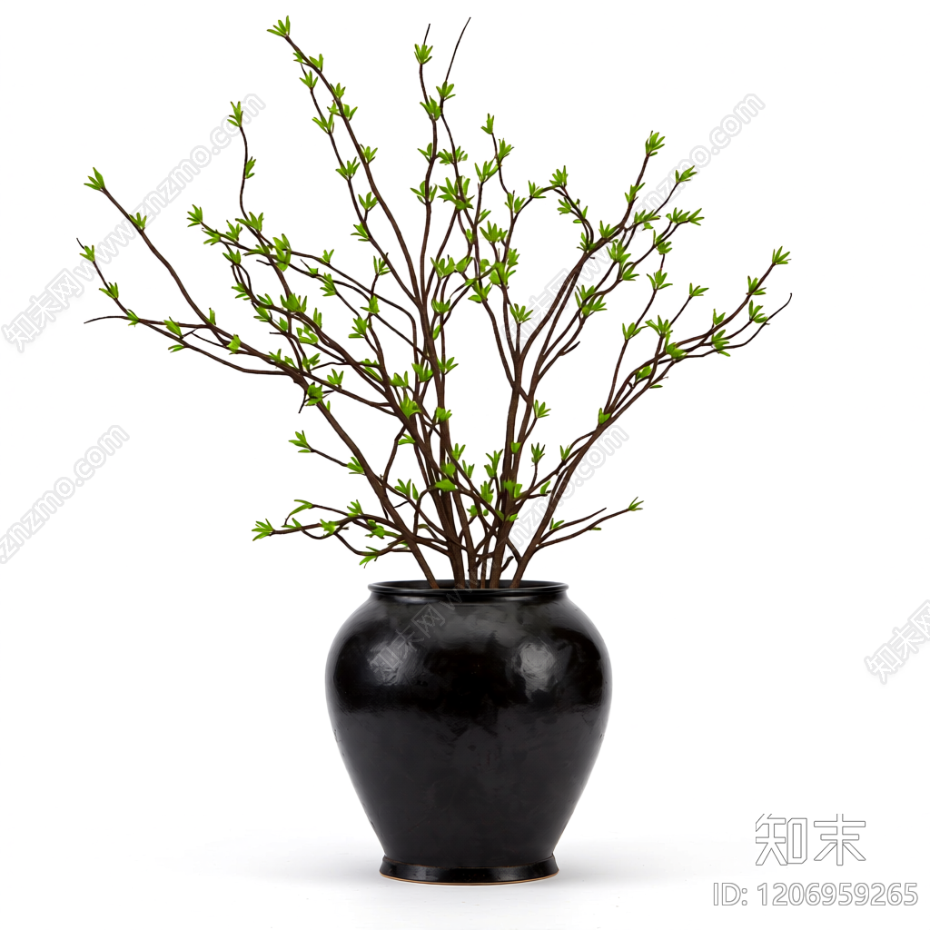 盆栽植物装饰3D模型下载【ID:1206959265】
