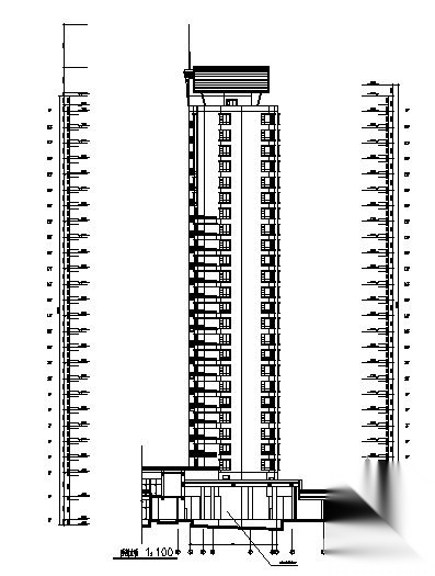 浦东某花园小区二期2号住宅楼建筑施工图cad施工图下载【ID:149845105】