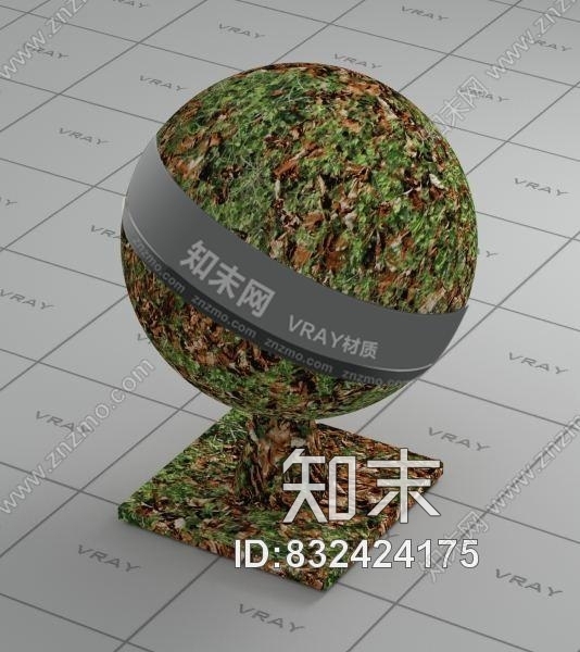 落地树叶Vray材质下载贴图下载【ID:832424175】