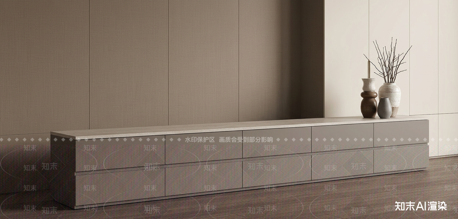 矮款储物电视柜电视柜3D模型下载【ID:1227506249】