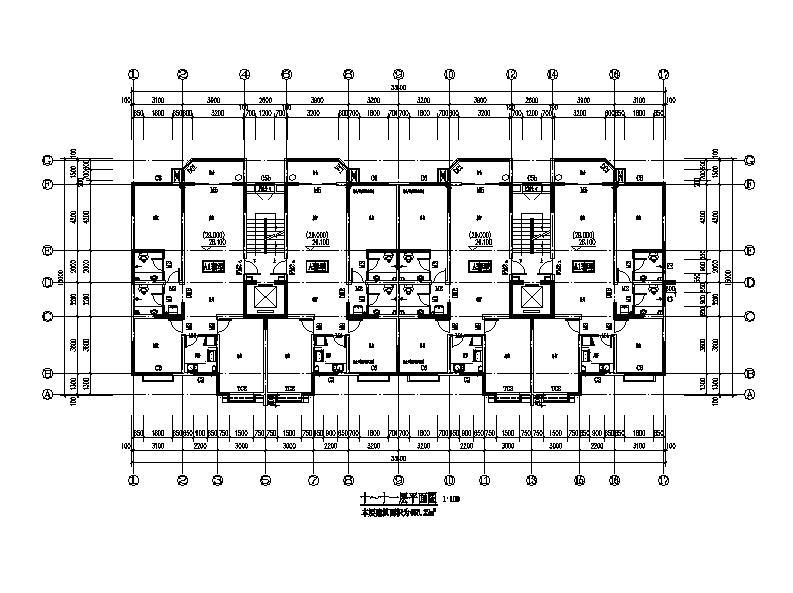 [宁夏]高层对称布局塔式住宅楼建筑施工图施工图下载【ID:149782143】