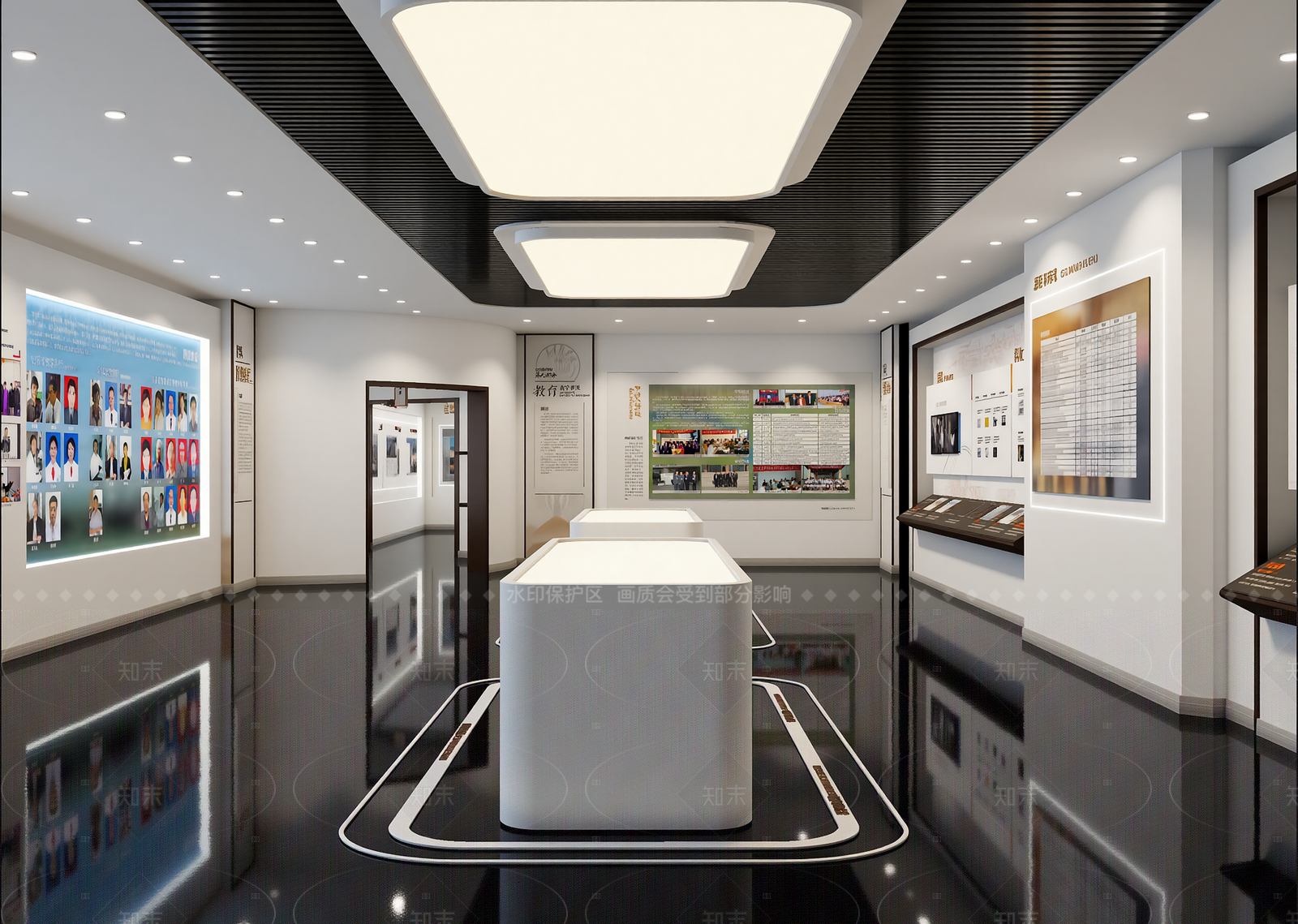 现代企业文化展厅3D模型下载【ID:1214974572】