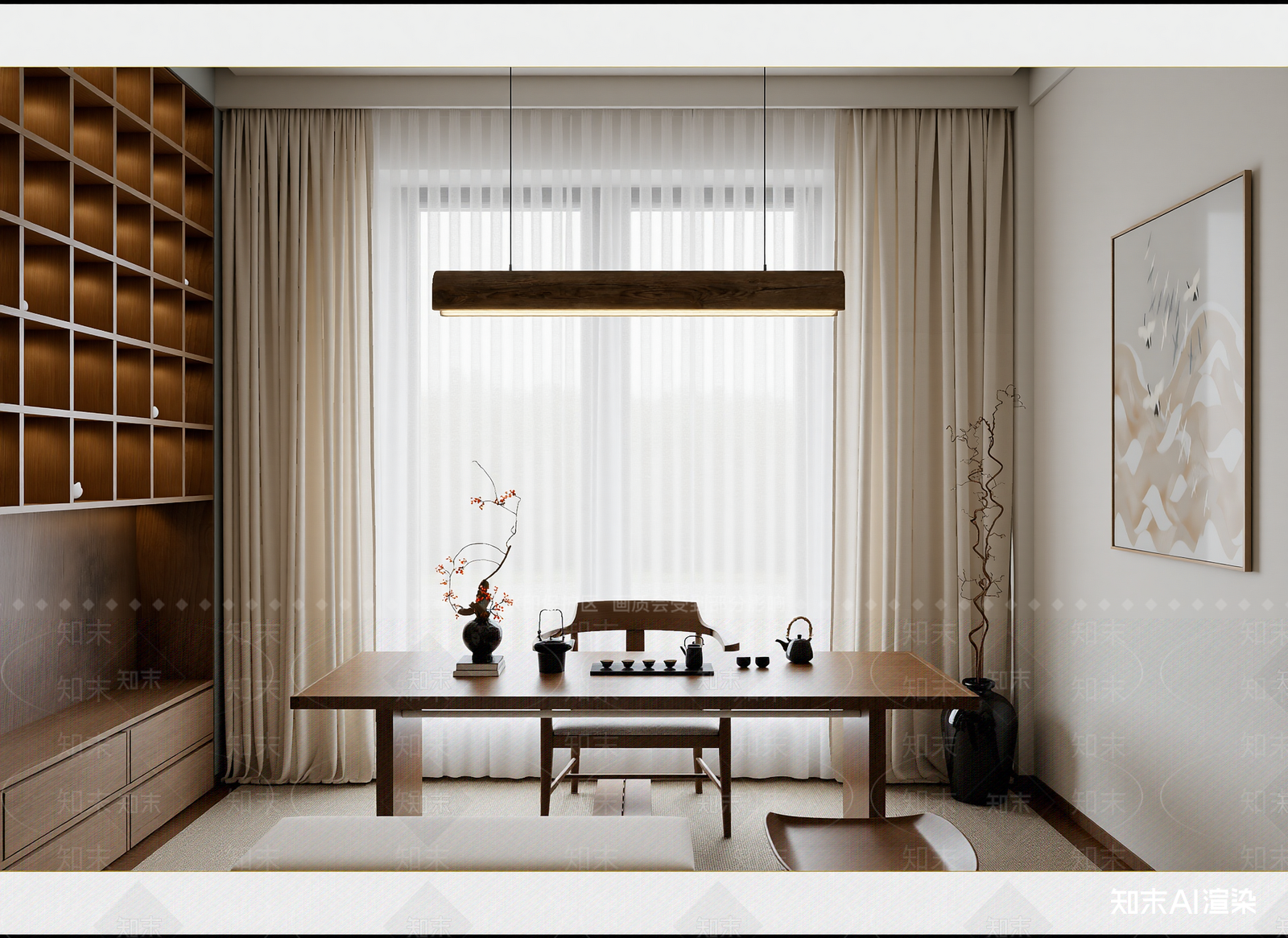现代茶室3D模型下载【ID:1214790056】