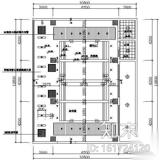 某多媒体会议室装修图cad施工图下载【ID:161724120】