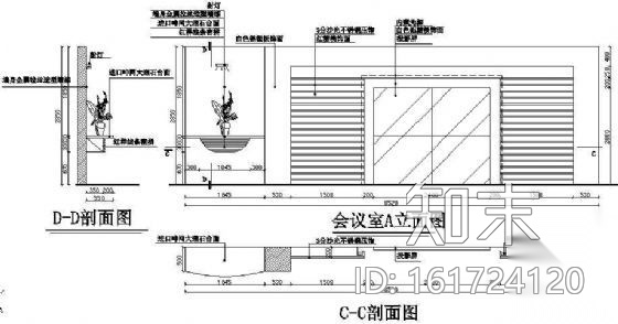 某多媒体会议室装修图cad施工图下载【ID:161724120】