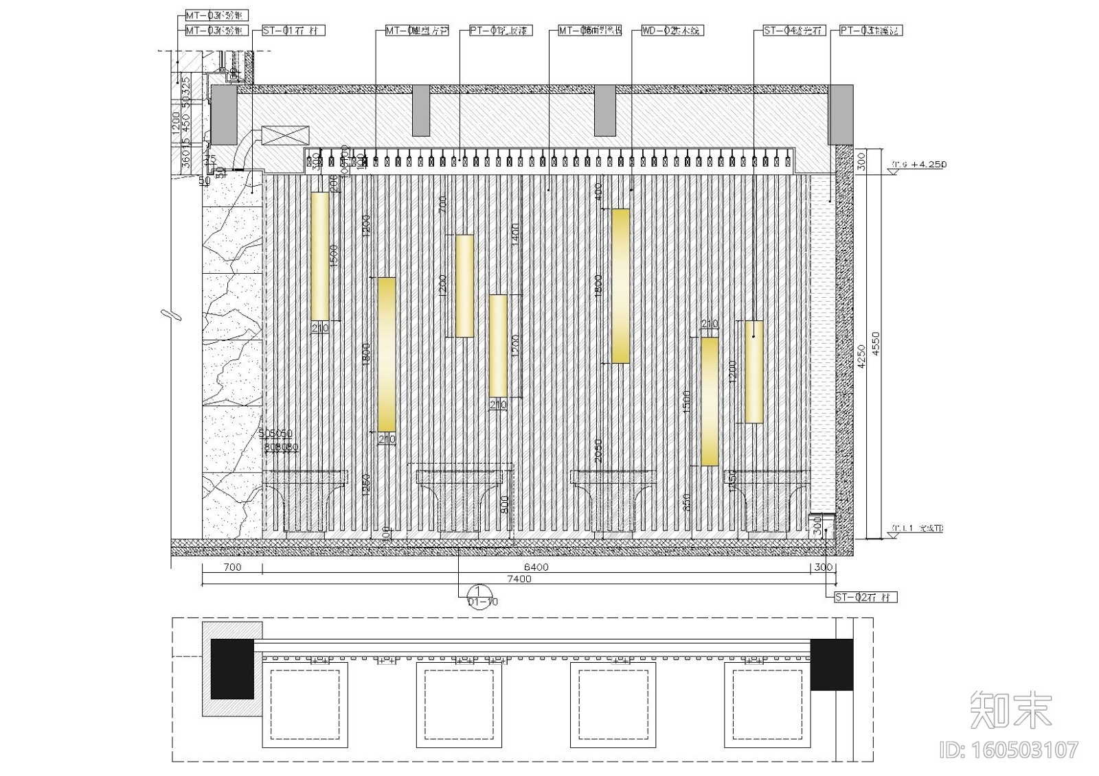 ​新新水岸帝景国际星城售楼处装饰施工图cad施工图下载【ID:160503107】