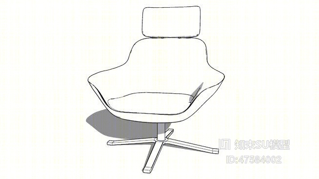 休闲椅SU模型下载【ID:919290402】