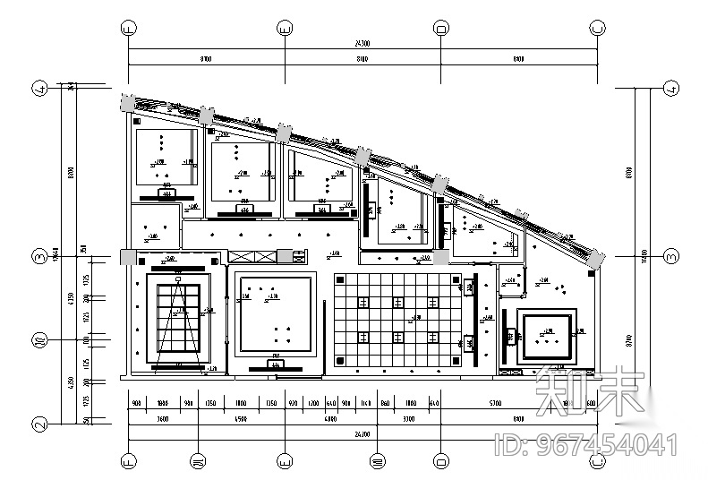 [山东]混搭风格置业办公空间设计施工图（附效果图）cad施工图下载【ID:967454041】