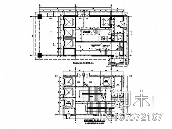 [江苏]单层剪力墙结构培训中心一类地下室建筑施工图cad施工图下载【ID:166572167】