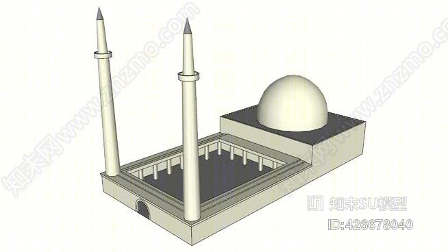 清真寺SU模型下载【ID:426678040】