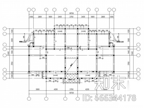 [新疆]五层砌体结构住宅结构施工图cad施工图下载【ID:166344178】