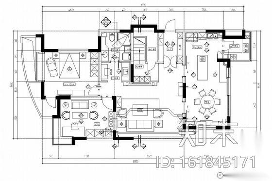 湖边花园式住宅区现代风格双层别墅装修图施工图下载【ID:161845171】