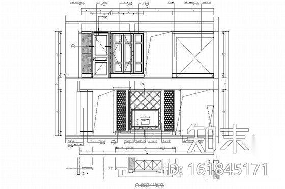 湖边花园式住宅区现代风格双层别墅装修图施工图下载【ID:161845171】