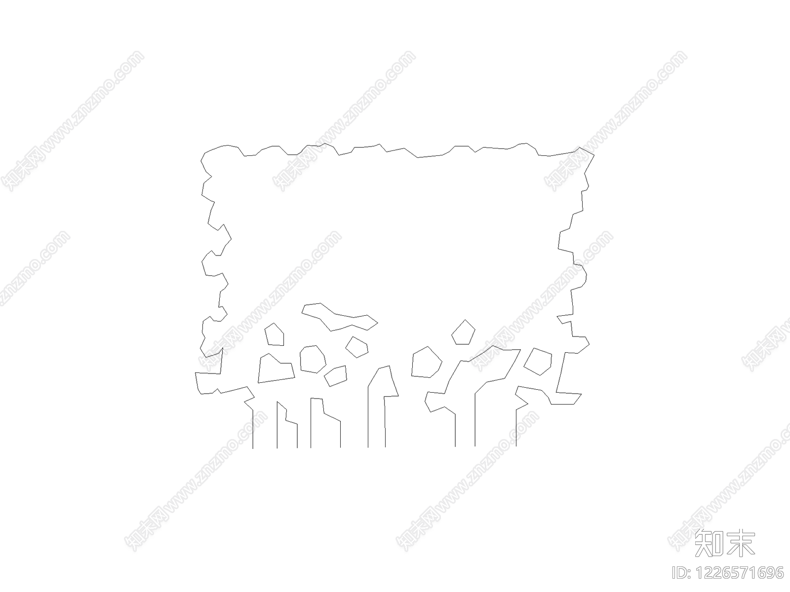 背景墙cad施工图下载【ID:1226571696】