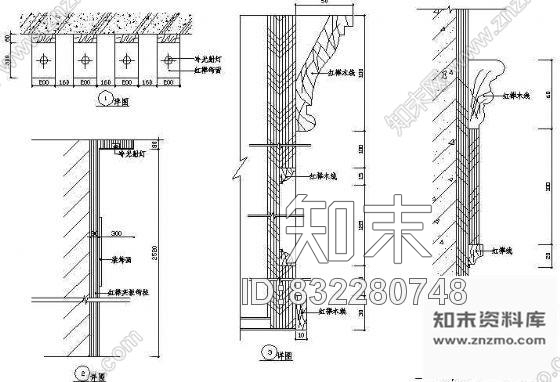 图块/节点墙面装饰详图2cad施工图下载【ID:832280748】