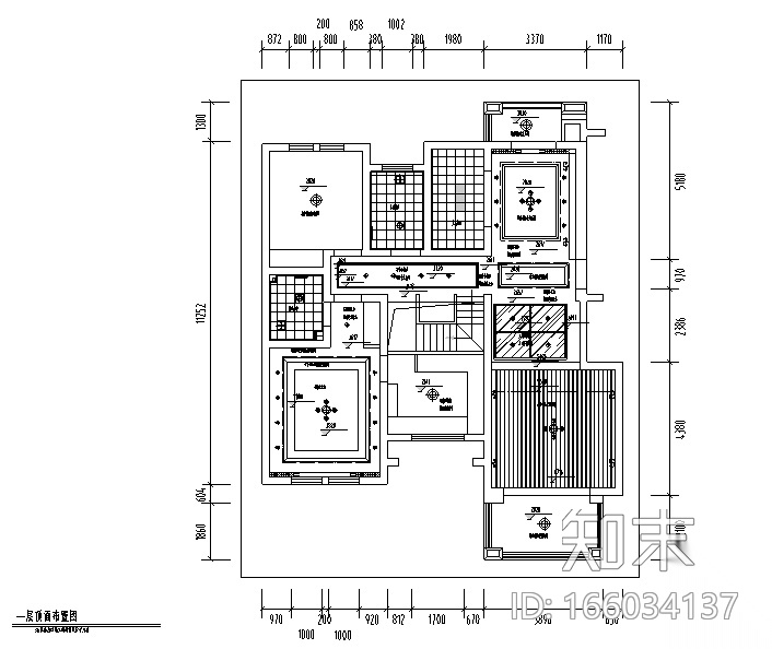 [山东]新中式风格别墅设计施工图（附效果图）cad施工图下载【ID:166034137】