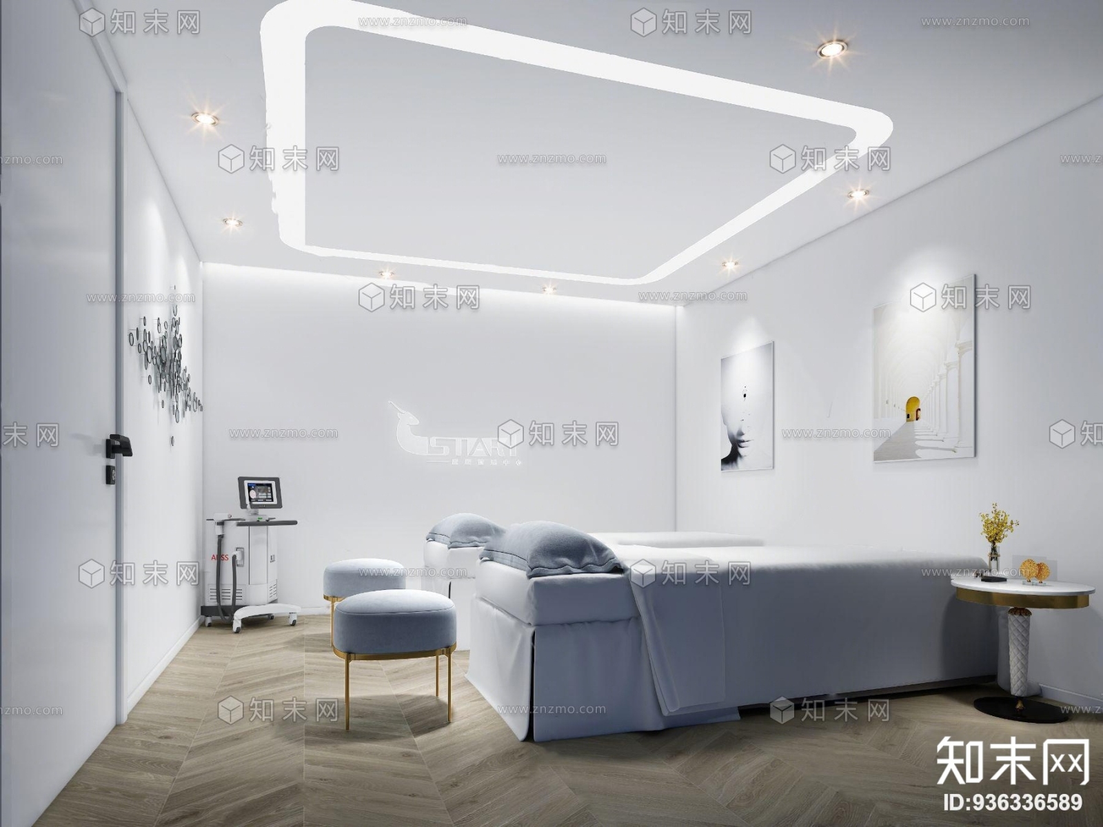 现代美容院护理房3D模型下载【ID:936336589】