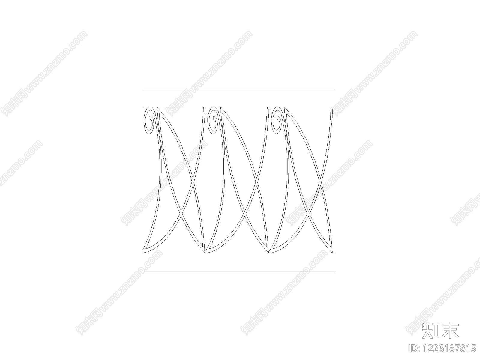 格栅装饰构件CAD图纸