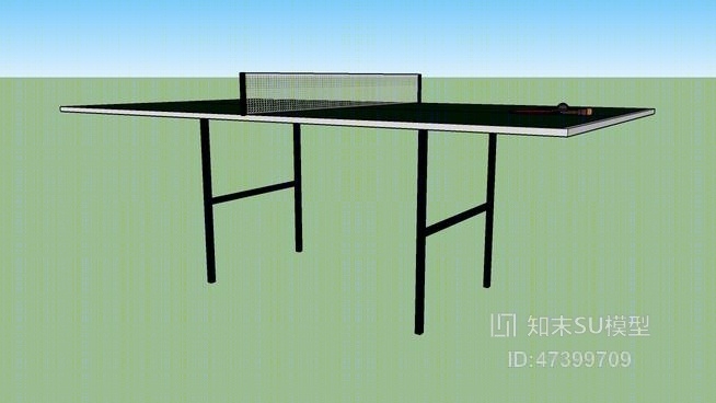 乒乓球桌SU模型下载【ID:517932509】