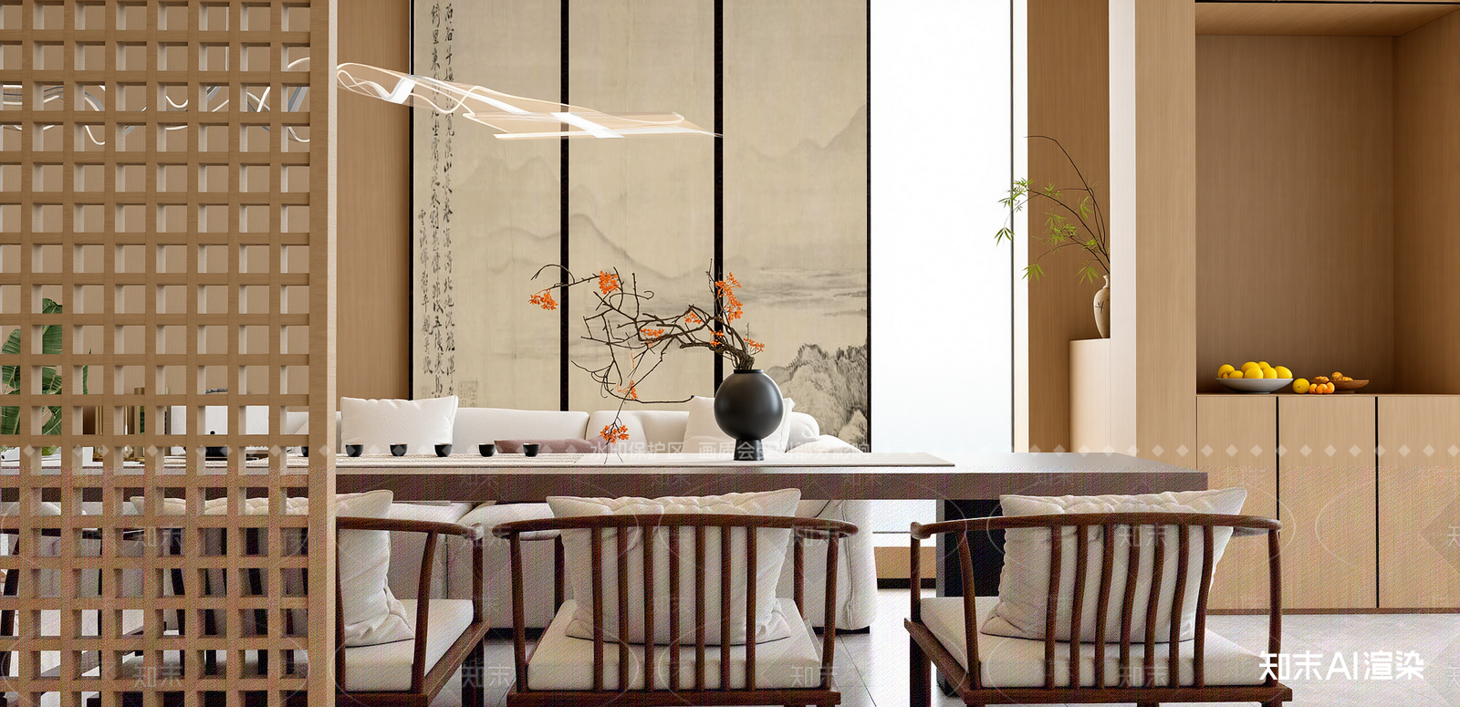 现代家居客厅SU模型下载【ID:1215927612】