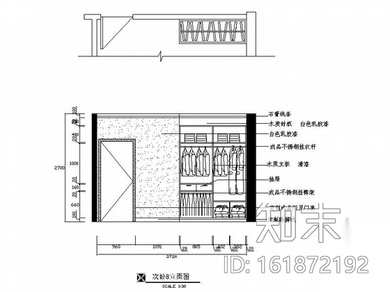 [原创]清新田园风情三居室样板间装修图（含效果）cad施工图下载【ID:161872192】